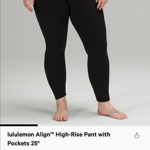 Lululemon Align High rise legging 25” black